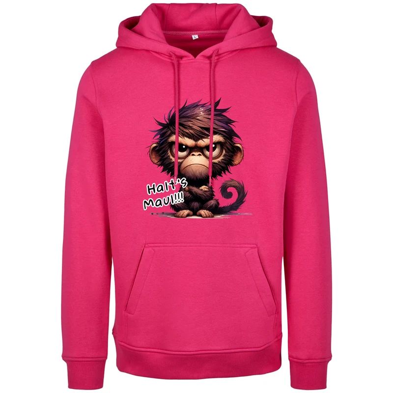 Hoodie - Affe Halt´s Maul Druck - verschiedene Farben zur Auswahl