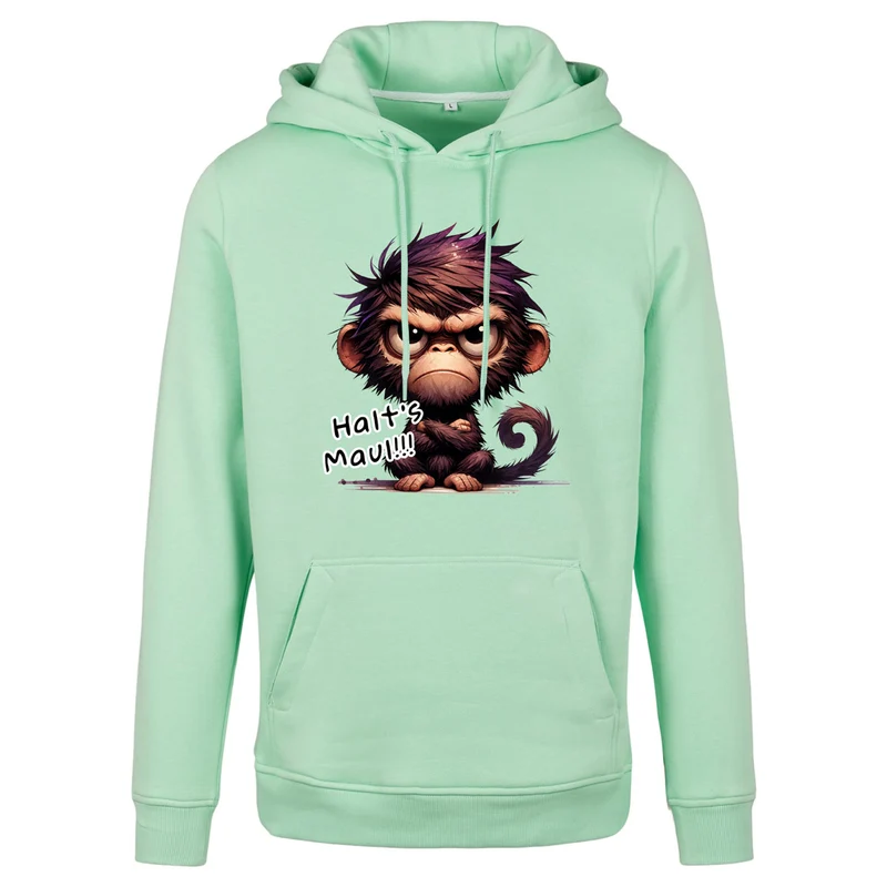 Hoodie - Affe Halt´s Maul Druck - verschiedene Farben zur Auswahl