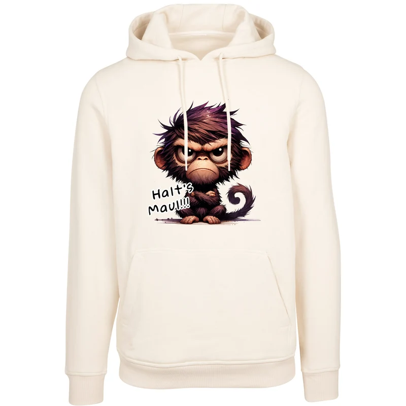 Hoodie - Affe Halt´s Maul Druck - verschiedene Farben zur Auswahl
