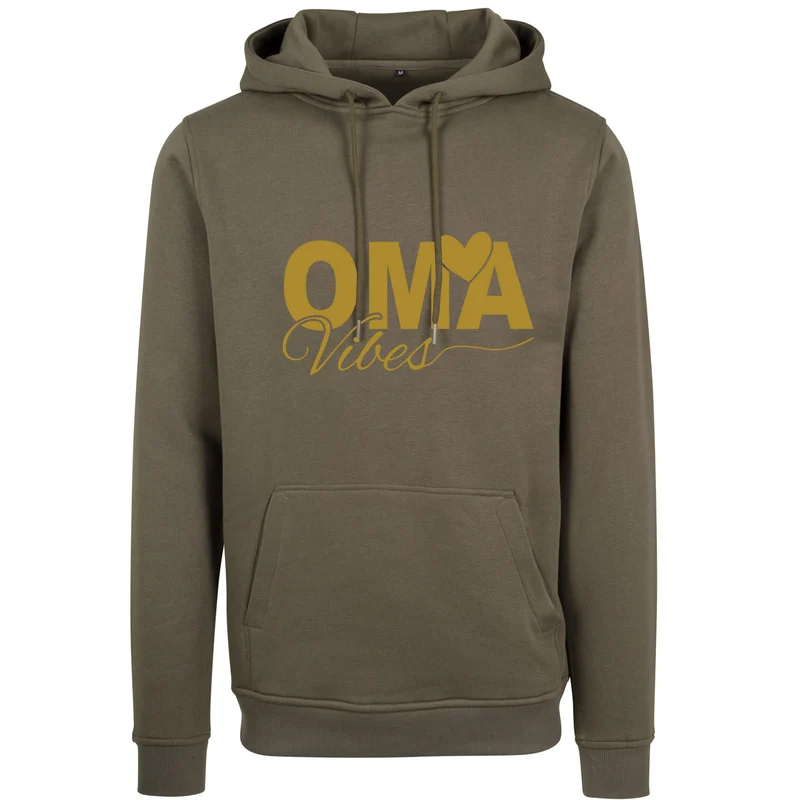 Hoodie - Oma Vibes - Druck Gold Matt - verschiedene Farben zur Auswahl