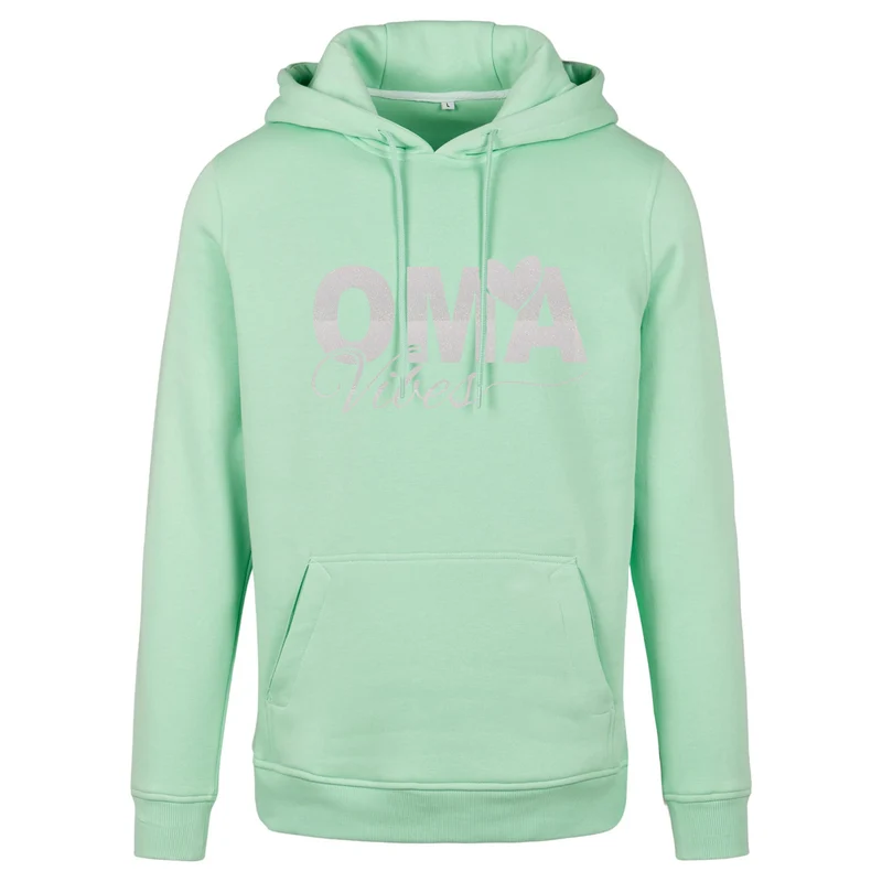 Hoodie - Oma Vibes - Druck Weiß Rainbow Glitter - verschiedene Farben zur Auswahl