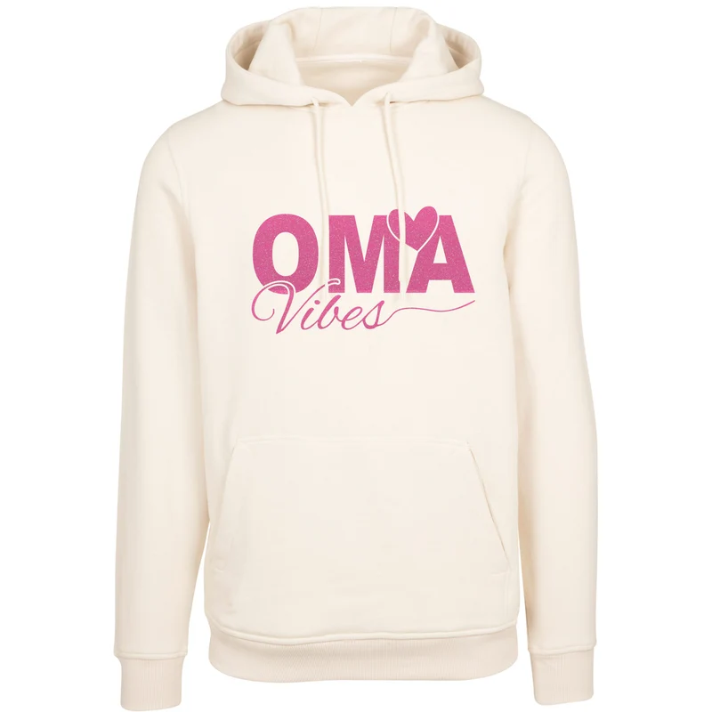 Hoodie - Oma Vibes - Druck Neon Rosa Glitter - verschiedene Farben zur Auswahl