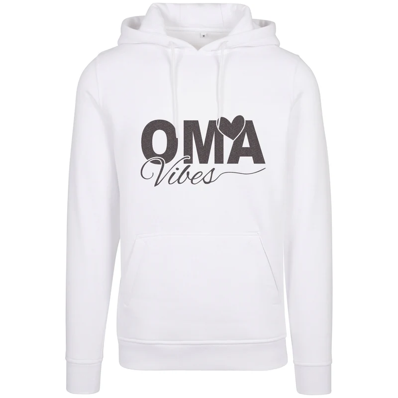 Hoodie - Oma Vibes - Druck Multi Glitter - verschiedene Farben zur Auswahl