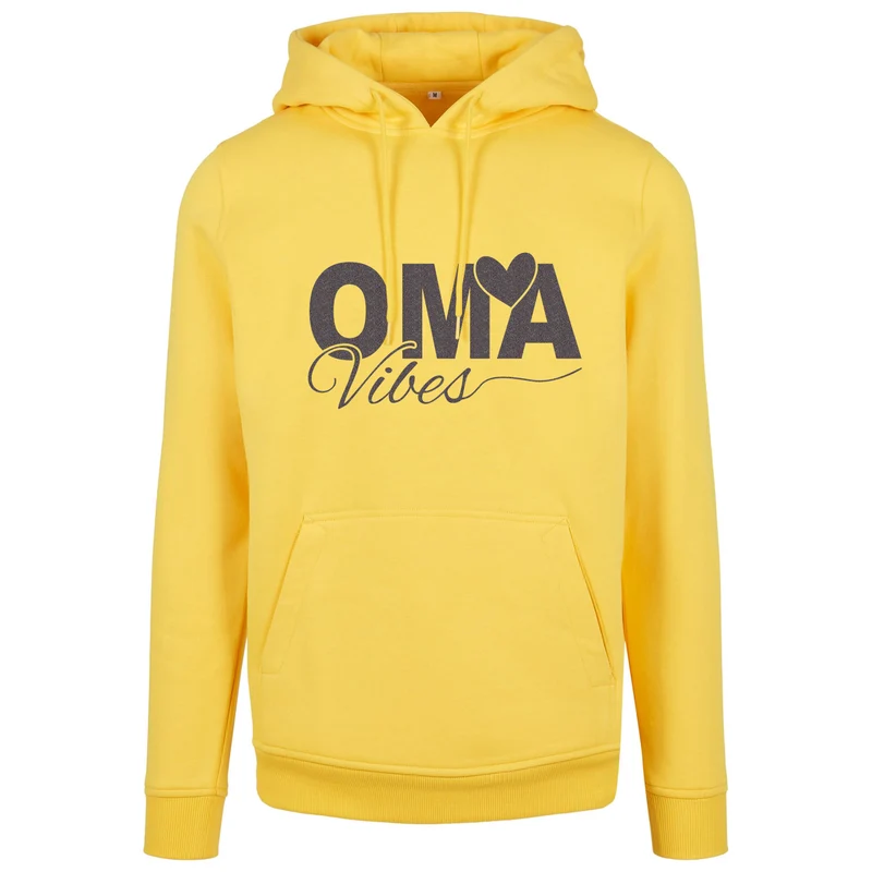 Hoodie - Oma Vibes - Druck Multi Glitter - verschiedene Farben zur Auswahl