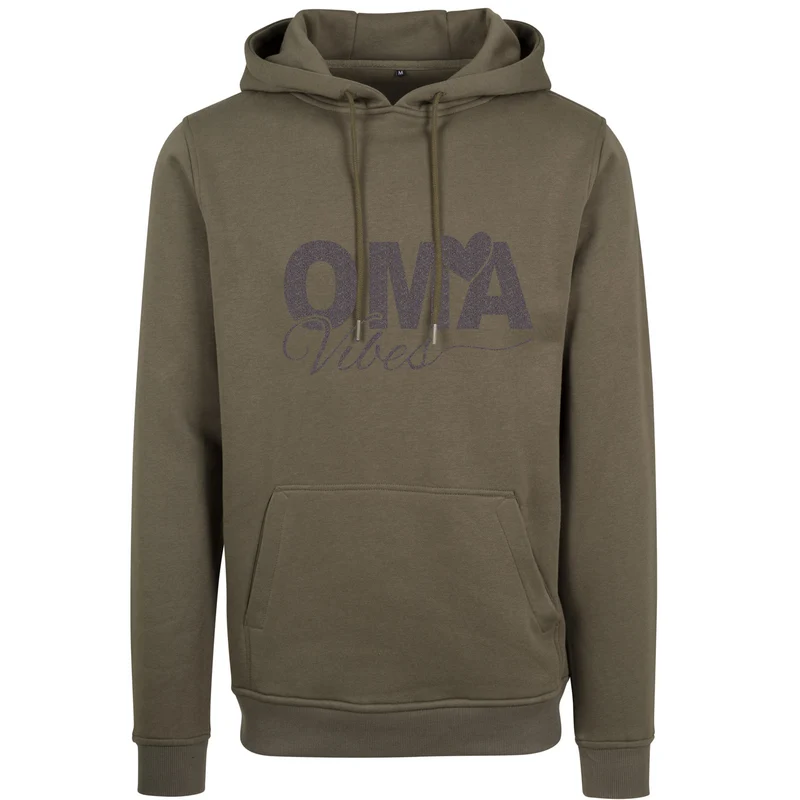 Hoodie - Oma Vibes - Druck Multi Glitter - verschiedene Farben zur Auswahl