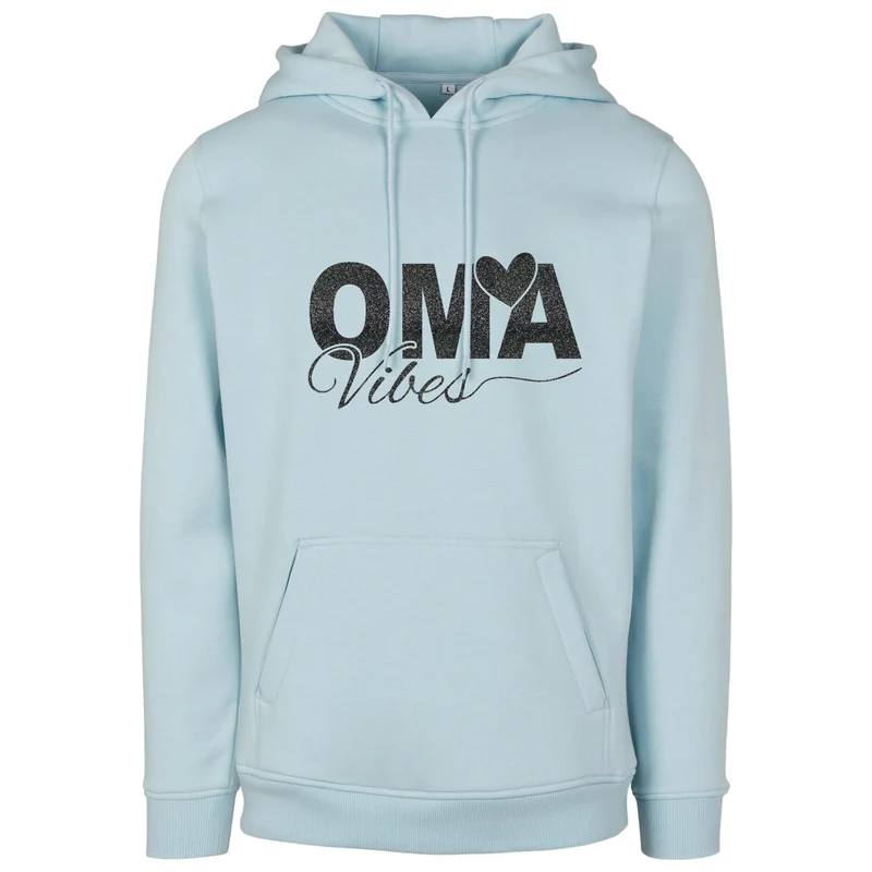 Hoodie - Oma Vibes - Druck Schwarz Glitter - verschiedene Farben zur Auswahl