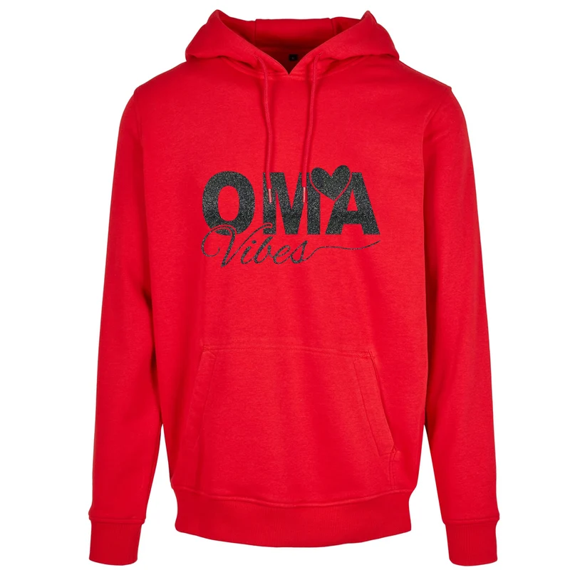 Hoodie - Oma Vibes - Druck Schwarz Glitter - verschiedene Farben zur Auswahl
