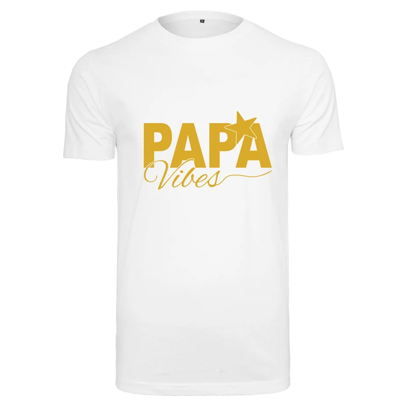 T-Shirt Shirt -Papa Vibes - Druck Gold Matt - verschiedene Farben zur Auswahl