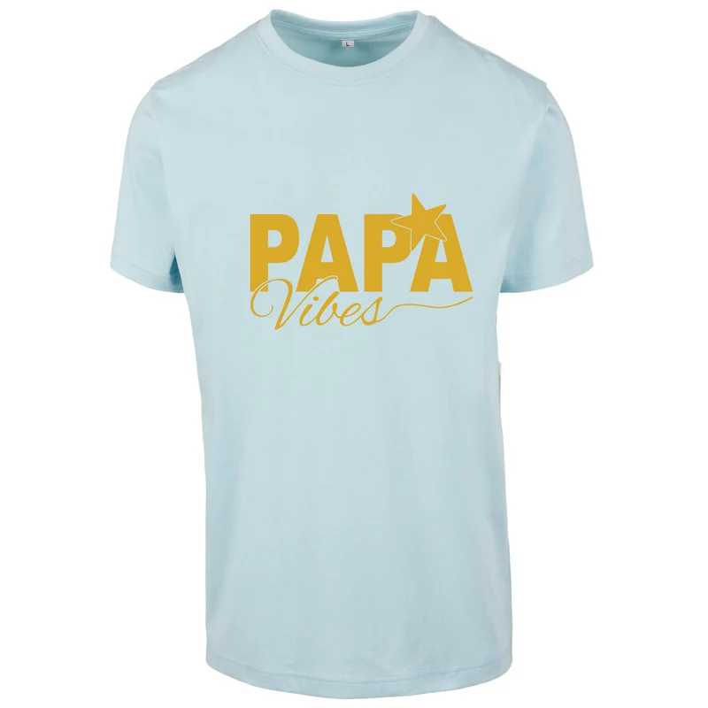 T-Shirt Shirt -Papa Vibes - Druck Gold Matt - verschiedene Farben zur Auswahl