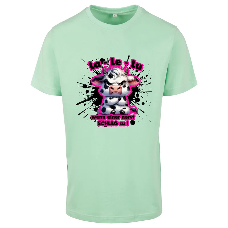La Le Lu T-Shirt – Freches Statement Shirt mit Kuh-Print