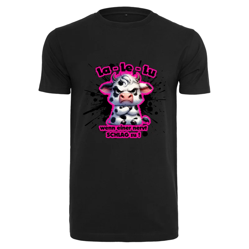 La Le Lu T-Shirt – Freches Statement Shirt mit Kuh-Print