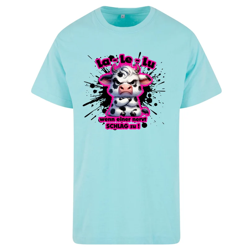 La Le Lu T-Shirt – Freches Statement Shirt mit Kuh-Print