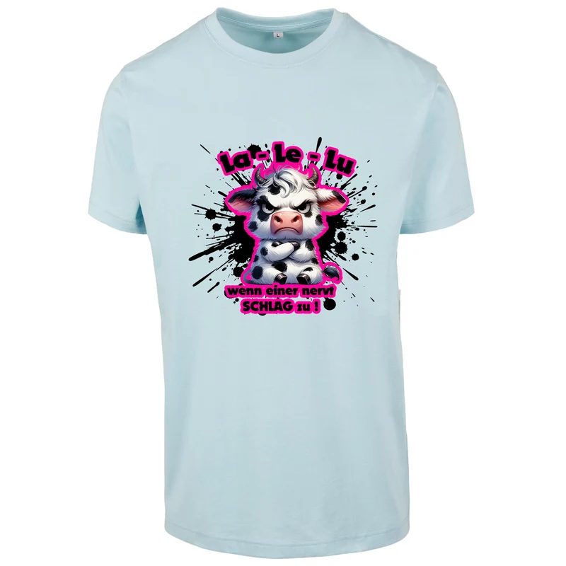 La Le Lu T-Shirt – Freches Statement Shirt mit Kuh-Print