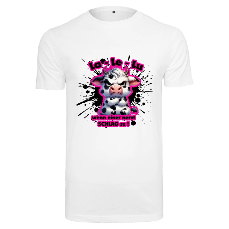 La Le Lu T-Shirt – Freches Statement Shirt mit Kuh-Print
