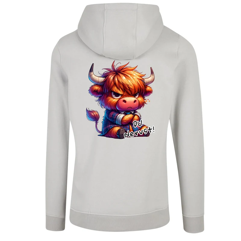 ZIP Hoodie - Kuh Stier Cow Du nervst Druck - verschiedene Farben zur Auswahl