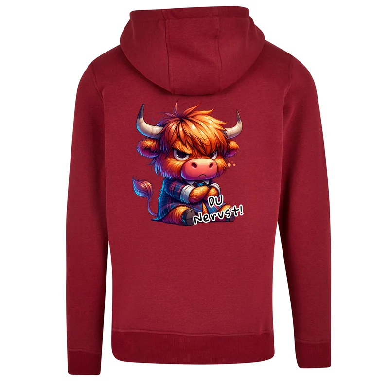ZIP Hoodie - Kuh Stier Cow Du nervst Druck - verschiedene Farben zur Auswahl