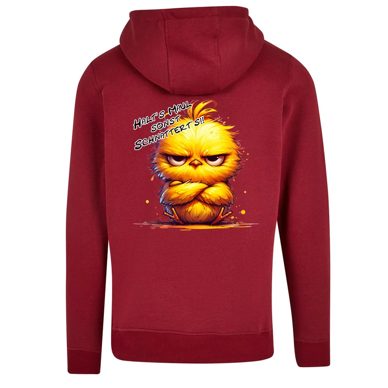 ZIP Hoodie -Kücken - Halt´s Maul .... Druck - verschiedene Farben zur Auswahl
