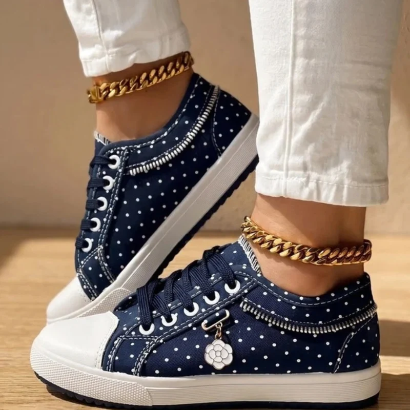 Anouk | Damen Orthopädische Sneaker mit Schnürschuh und Blumen