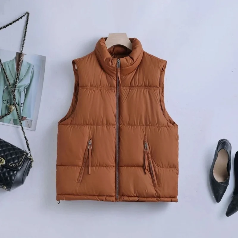 Judith | Damen Steppweste Bodywarmer mit Stehkragen und Reißverschluss