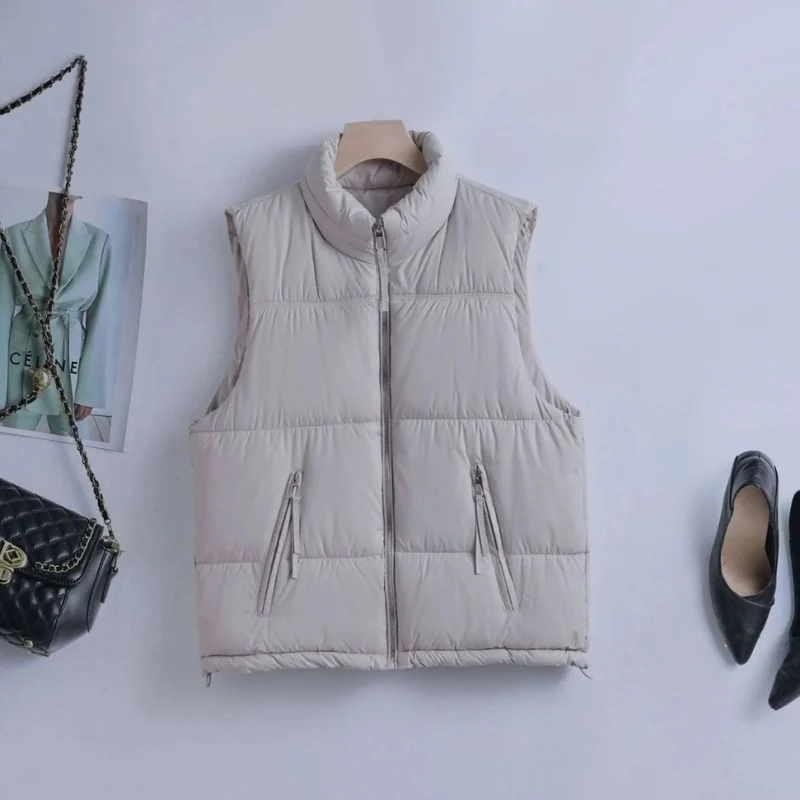 Judith | Damen Steppweste Bodywarmer mit Stehkragen und Reißverschluss