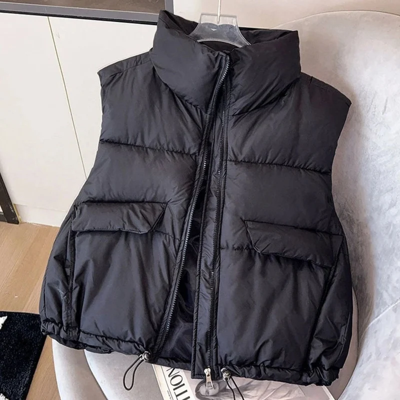 Eleonora | Damen Bodywarmer Steppweste mit Taschen, Reißverschluss und Stehkragen
