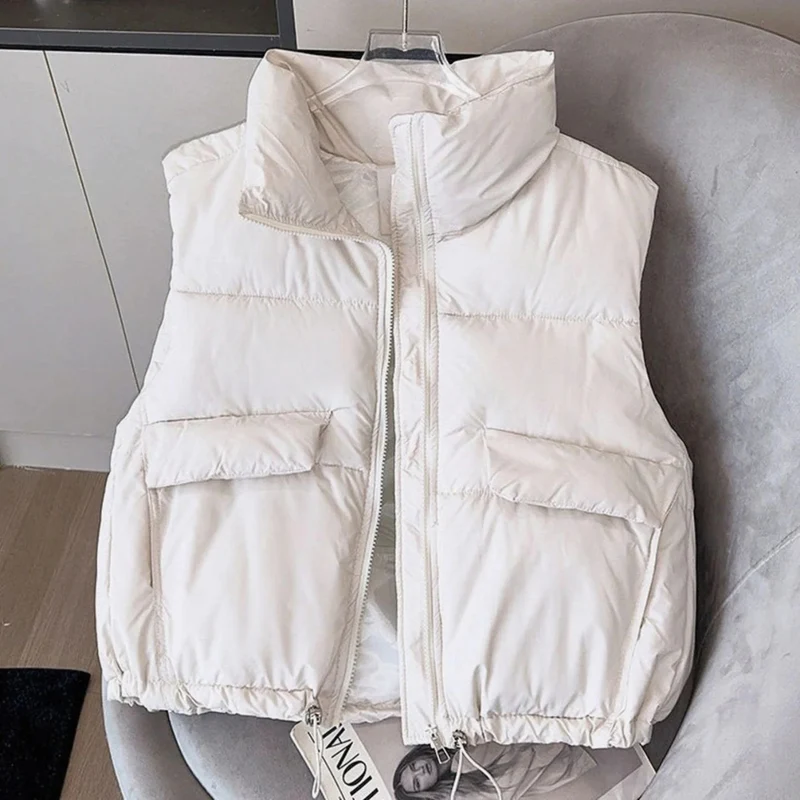 Eleonora | Damen Bodywarmer Steppweste mit Taschen, Reißverschluss und Stehkragen