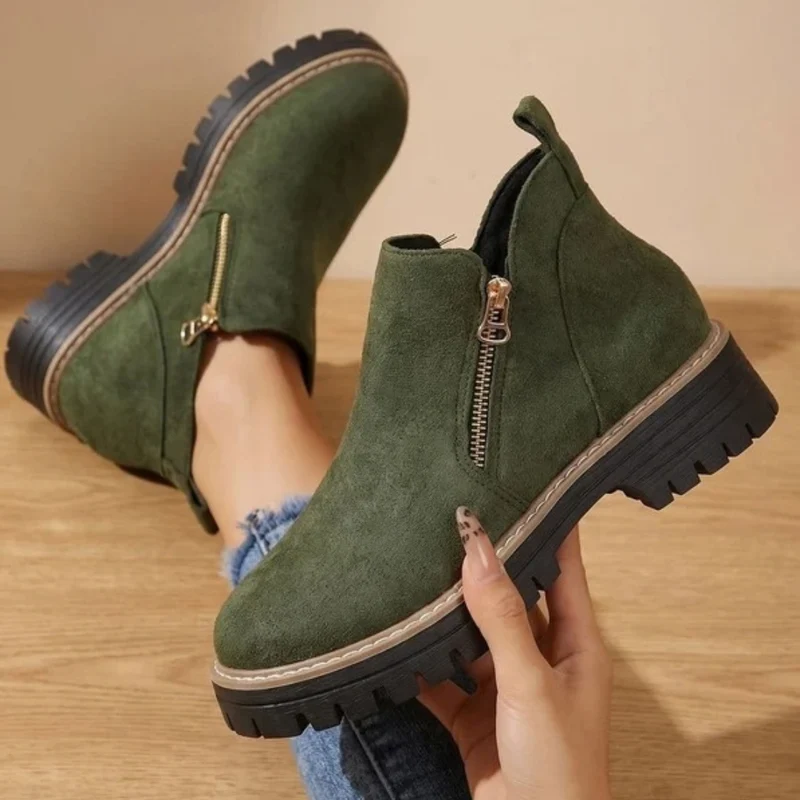 Philippa | Damen Orthopädische Stiefeletten mit Reißverschluss und Leoparden
