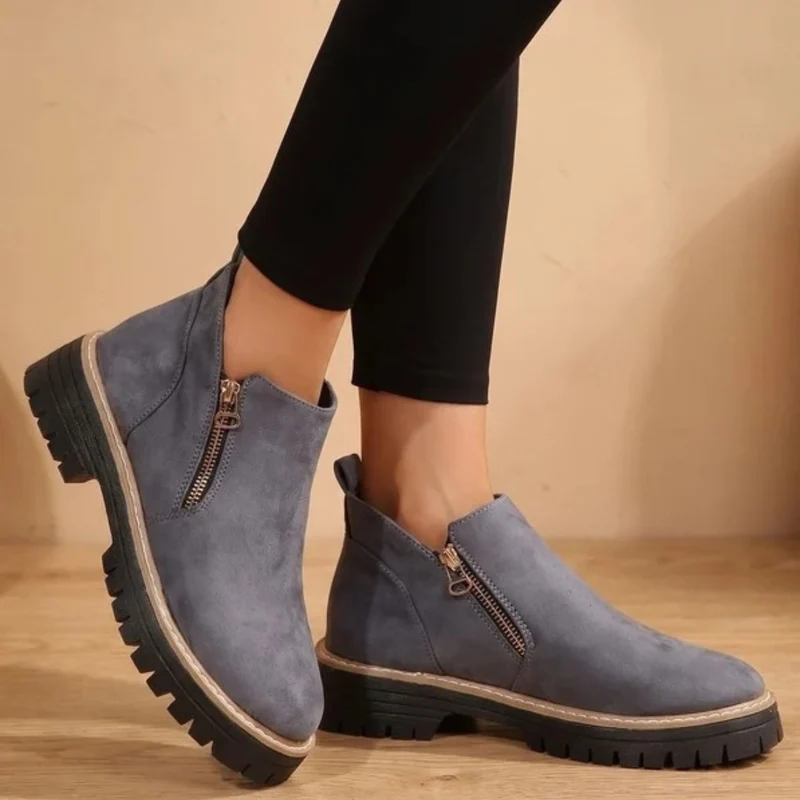 Philippa | Damen Orthopädische Stiefeletten mit Reißverschluss und Leoparden