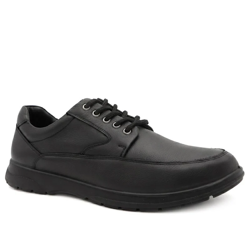 Padders Wide Fit Leather Lace Up Shoes - PADDDIN44005 / 330 057 - Black