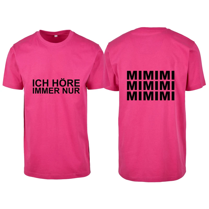 T-Shirt Shirt - MiMiMi - Druck Schwarz Matt - verschiedene Farben zur Auswahl