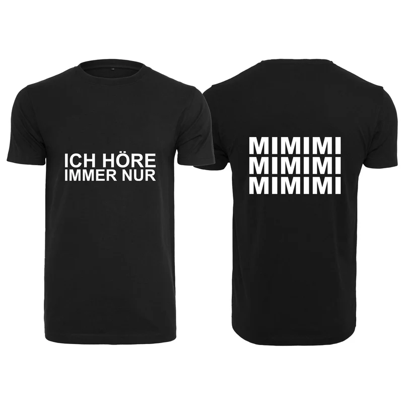 T-Shirt Shirt - MiMiMi - Druck Weiß Matt - verschiedene Farben zur Auswahl