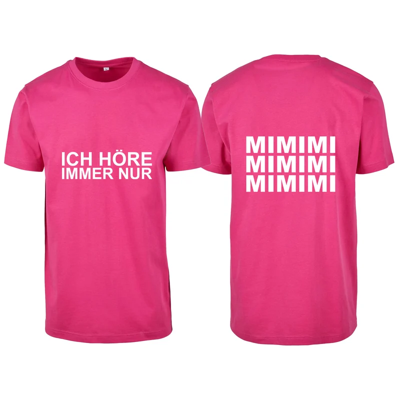 T-Shirt Shirt - MiMiMi - Druck Weiß Matt - verschiedene Farben zur Auswahl