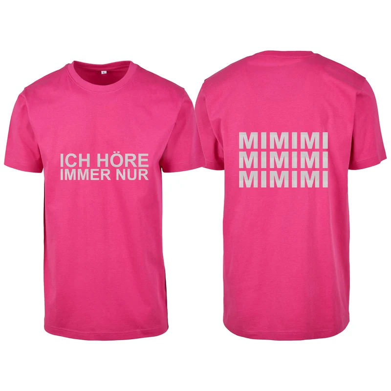 T-Shirt Shirt - MiMiMi - Druck Weiß Rainbow Glitter - verschiedene Farben zur Auswahl