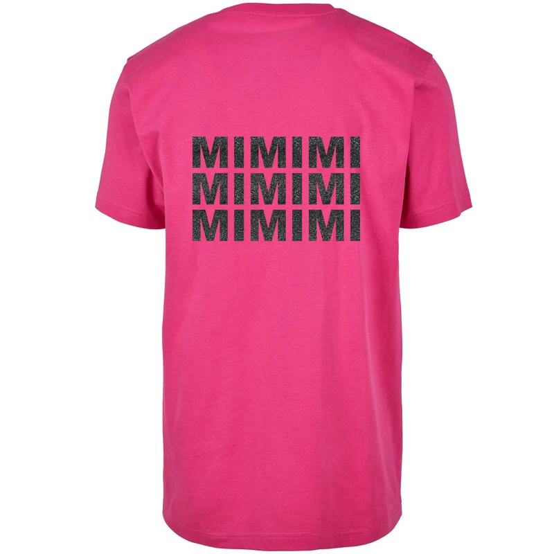 T-Shirt Shirt - MiMiMi - Druck Schwarz Glitter - verschiedene Farben zur Auswahl