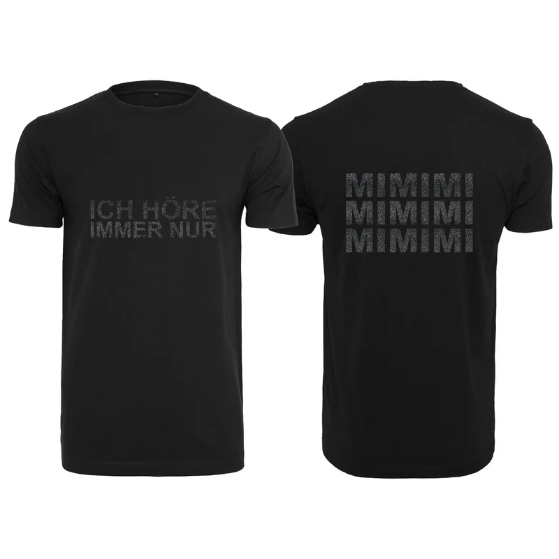 T-Shirt Shirt - MiMiMi - Druck Schwarz Glitter - verschiedene Farben zur Auswahl