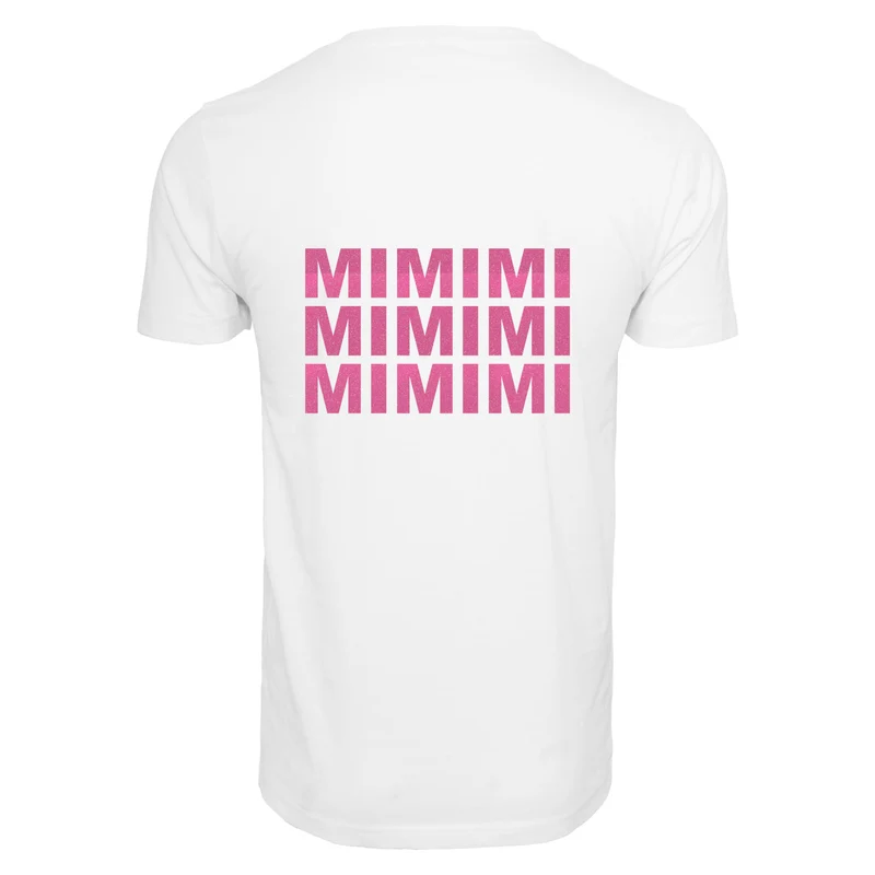 T-Shirt Shirt - MiMiMi - Druck Neon Rosa Glitter - verschiedene Farben zur Auswahl