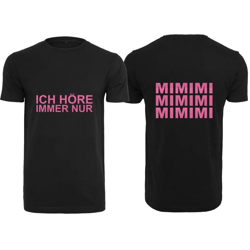 T-Shirt Shirt - MiMiMi - Druck Neon Rosa Glitter - verschiedene Farben zur Auswahl