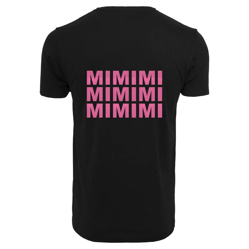 T-Shirt Shirt - MiMiMi - Druck Neon Rosa Glitter - verschiedene Farben zur Auswahl