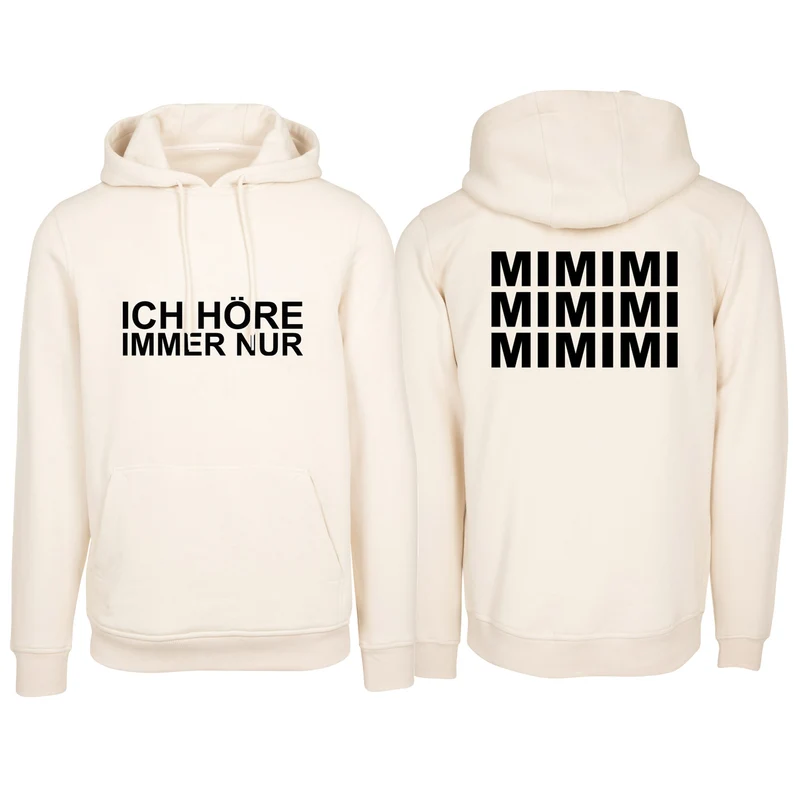 Hoodie - MiMiMi - Druck Schwarz Matt - verschiedene Farben zur Auswahl