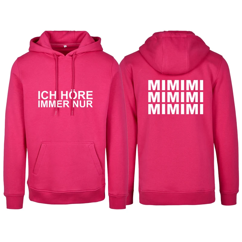 Hoodie - MiMiMi - Druck Weiss Matt - verschiedene Farben zur Auswahl