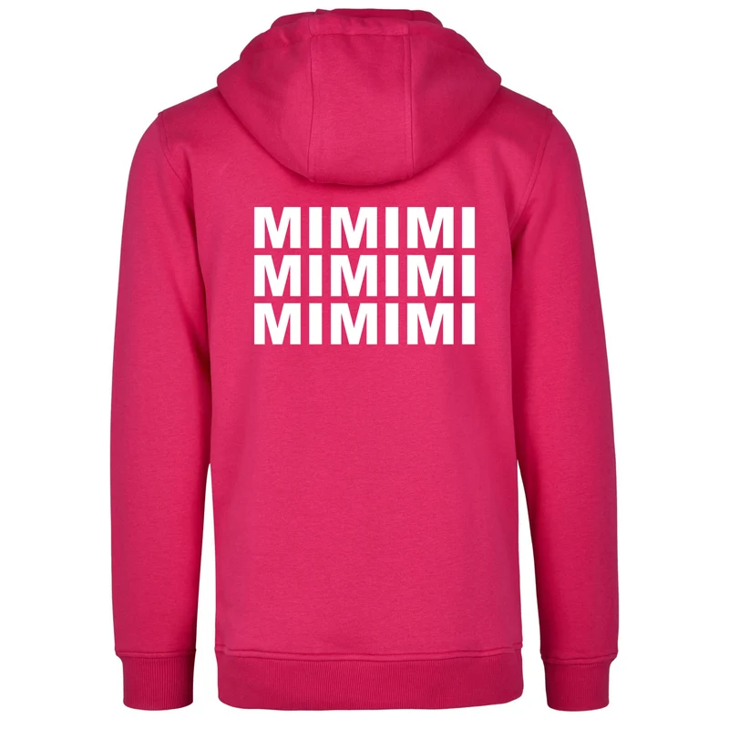 Hoodie - MiMiMi - Druck Weiss Matt - verschiedene Farben zur Auswahl