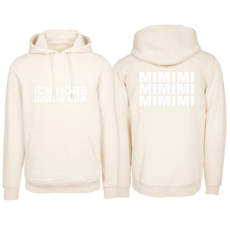 Hoodie - MiMiMi - Druck Weiss Matt - verschiedene Farben zur Auswahl