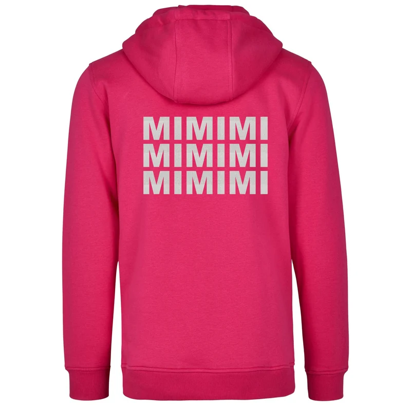 Hoodie - MiMiMi - Druck Weiss Glitter - verschiedene Farben zur Auswahl