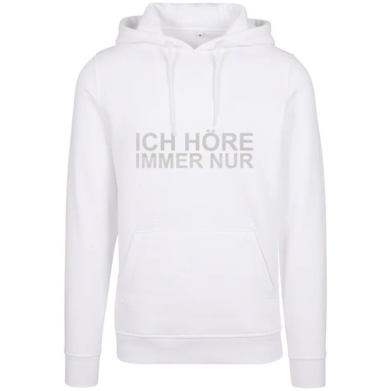 Hoodie - MiMiMi - Druck Weiss Glitter - verschiedene Farben zur Auswahl