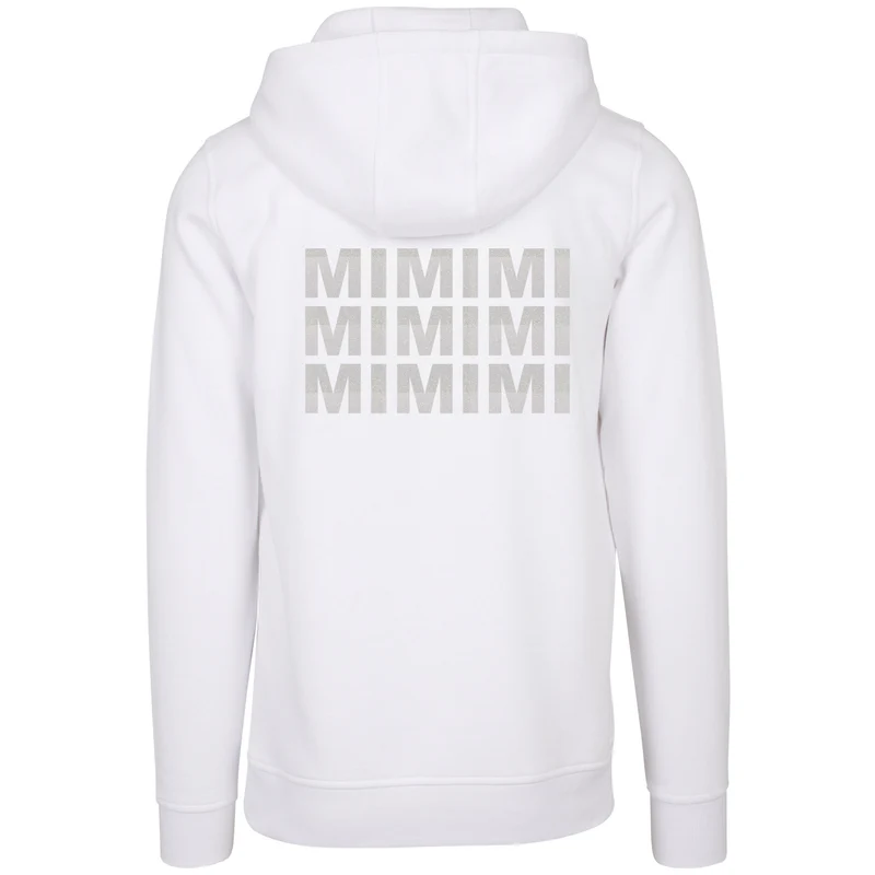 Hoodie - MiMiMi - Druck Weiss Glitter - verschiedene Farben zur Auswahl
