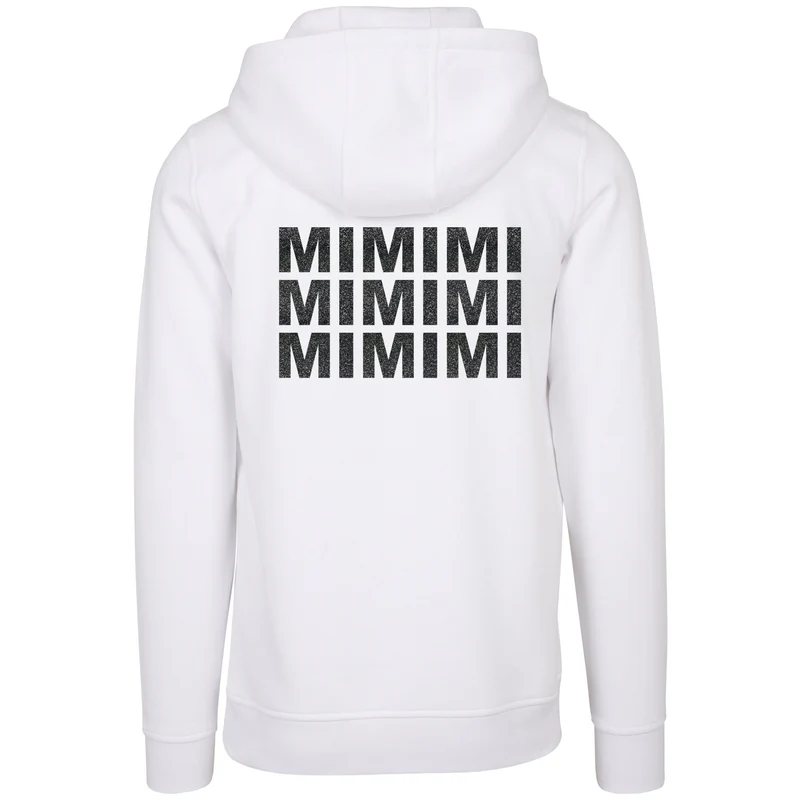 Hoodie - MiMiMi - Druck Schwarz Glitter - verschiedene Farben zur Auswahl