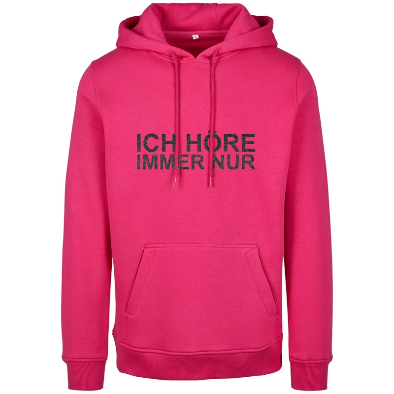 Hoodie - MiMiMi - Druck Schwarz Glitter - verschiedene Farben zur Auswahl