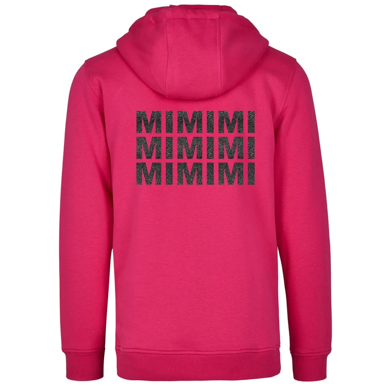 Hoodie - MiMiMi - Druck Schwarz Glitter - verschiedene Farben zur Auswahl