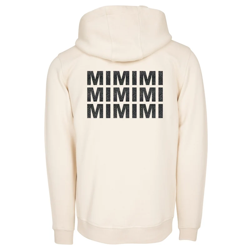 Hoodie - MiMiMi - Druck Schwarz Glitter - verschiedene Farben zur Auswahl
