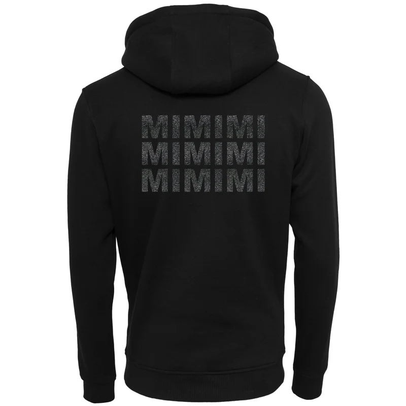 Hoodie - MiMiMi - Druck Schwarz Glitter - verschiedene Farben zur Auswahl